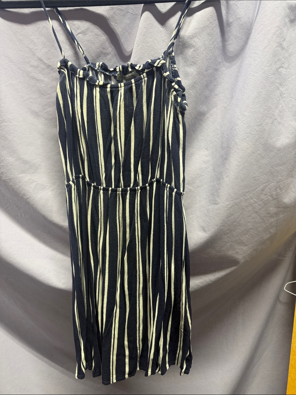 Forever 21 Navy and White Striped Top